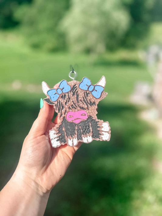 Highland Cow with Bows
