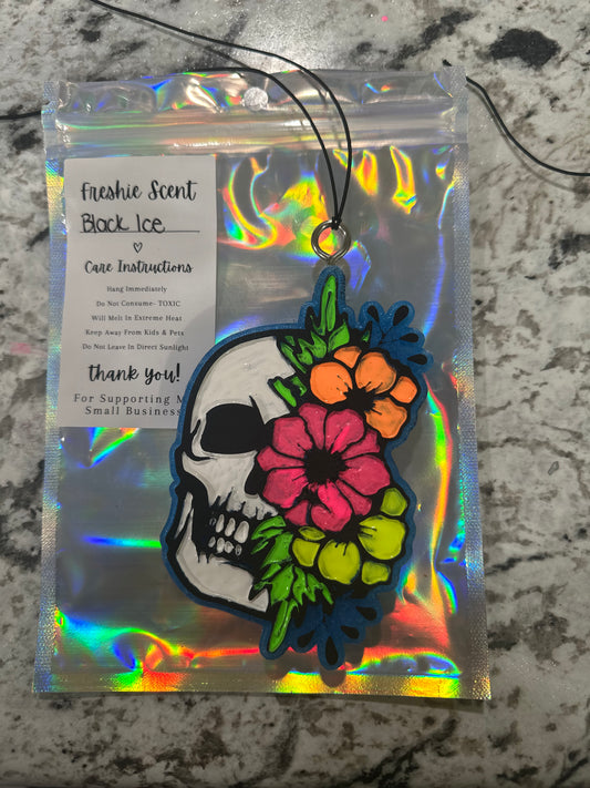 Floral Skull Freshie